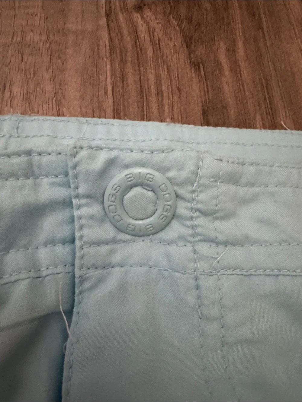 Big Dogs Light Blue  Swim trunks Shorts with Paisley Accent L